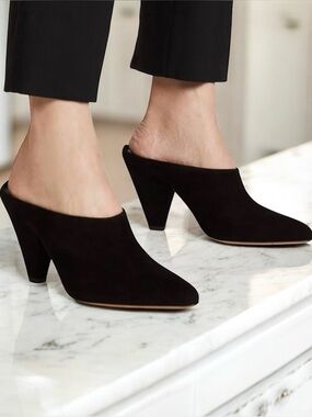 VINCE Emberly Mules Pumps Black Suede